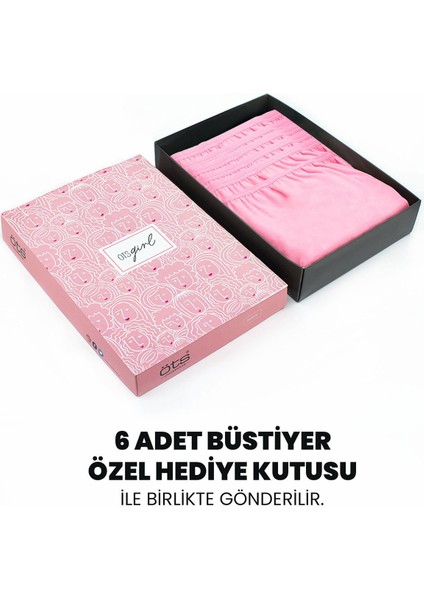 Premium 6’lı Kız Çocuk Alıştırma Sütyen - Hediye Kutulu, Pamuklu Kumaş, Ultra Yumuşak, Esnek ve Etiketsiz Yapı, Şık ve Konforlu Bustiyer fiyatları