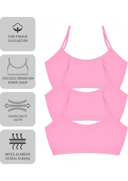 Premium 6’lı Kız Çocuk Alıştırma Sütyen - Hediye Kutulu, Pamuklu Kumaş, Ultra Yumuşak, Esnek ve Etiketsiz Yapı, Şık ve Konforlu Bustiyer modelleri