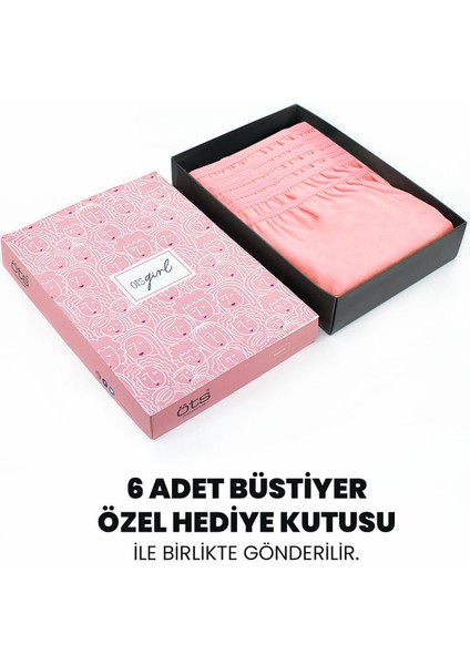 Premium 6’lı Kız Çocuk Alıştırma Sütyen - Hediye Kutulu, Pamuklu Kumaş, Ultra Yumuşak, Esnek ve Etiketsiz Yapı, Şık ve Konforlu Bustiyer fiyatları