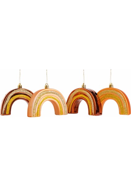 Yılbaşı Süsü 4'lü Gökkuşağı Rose 8 cm fiyatları