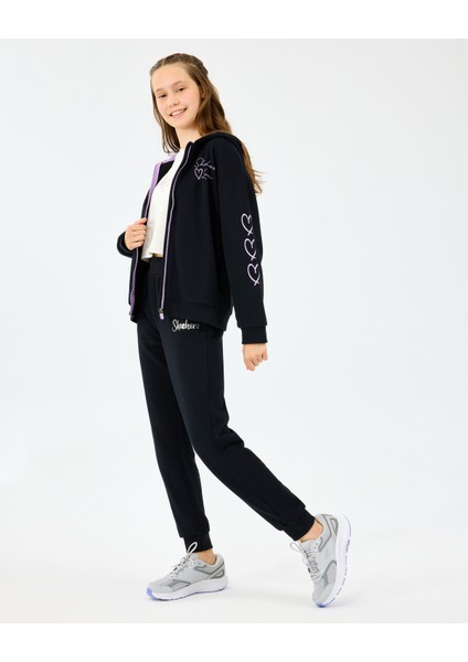 G Lw Fleece Sweatpant Büyük Kız Çocuk Siyah Eşofman Altı SK2520005-1602 modelleri