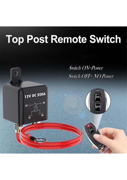 Uzaktan Akü Kesme Anahtarı 200A 12V Üst Direk Negatif Akü Kapatma Anahtarı Araba, Karavan, Kamyon, Araç, Akü (Yurt Dışından) fiyatları