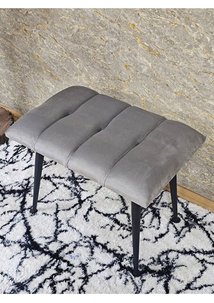 Siyah Sivriltmel Ayaklı 60 cm Puf Bench - Puf - Bench - Oturak - Mutfak Oturağı - Antre Oturağı Gri Renk 60 x 40 Boyut/ebat fırsatları