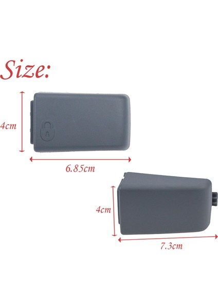 LR018254 LR072421 1 Takım 4 Kapı Kolu Kapağı Land Rover-Freelander 2 Discovery 4 / 3 Lr2 Lr3 CXJ500050 CXJ500060, Gri (Yurt Dışından)