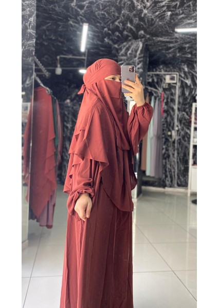 Açelya Takım Ferace Sufle Peçe 3 Parça