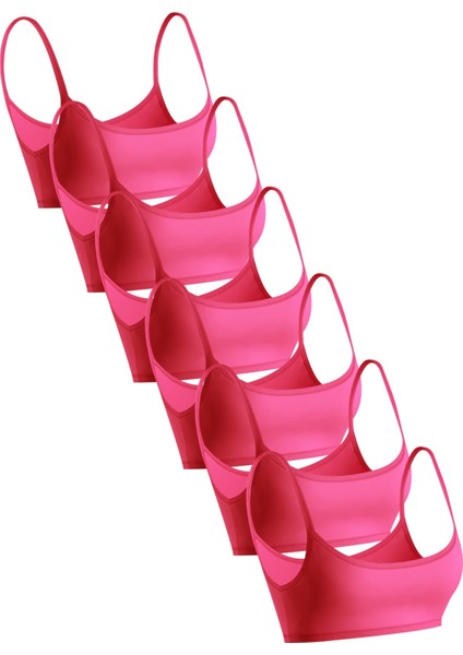 Premium 6’lı Kız Çocuk Alıştırma Sütyen - Hediye Kutulu, Pamuklu Kumaş, Ultra Yumuşak, Esnek ve Etiketsiz Yapı, Şık ve Konforlu Bustiyer