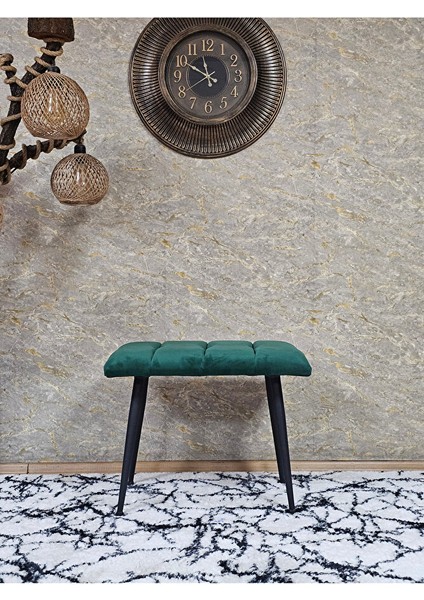 Siyah Sivriltmel Ayaklı 60 cm Puf Bench - Puf - Bench - Oturak - Mutfak Oturağı - Antre Oturağı Yeşil Renk 60 x 40 Boyut/ebat fiyatları