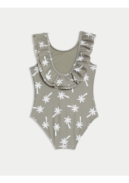 Palmiye Desenli Fırfırlı Mayo (2-7 Yaş) fiyatları