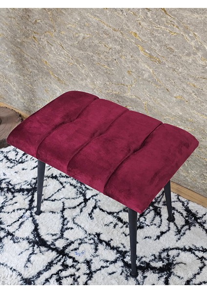Siyah Sivriltmel Ayaklı 60 cm Puf Bench - Puf - Bench - Oturak - Mutfak Oturağı - Antre Oturağı Bordo Renk 60 x 40 Boyut/ebat fırsatları