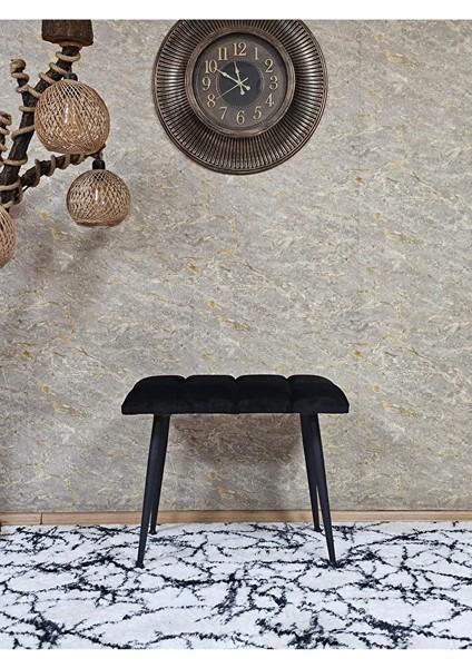 Siyah Sivriltmel Ayaklı 60 cm Puf Bench - Puf - Bench - Oturak - Mutfak Oturağı - Antre Oturağı Siyah Renk 60 x 40 Boyut/ebat fiyatları