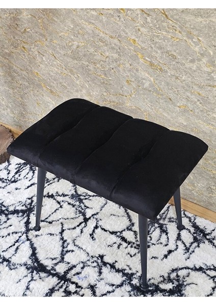 Siyah Sivriltmel Ayaklı 60 cm Puf Bench - Puf - Bench - Oturak - Mutfak Oturağı - Antre Oturağı Siyah Renk 60 x 40 Boyut/ebat fırsatları
