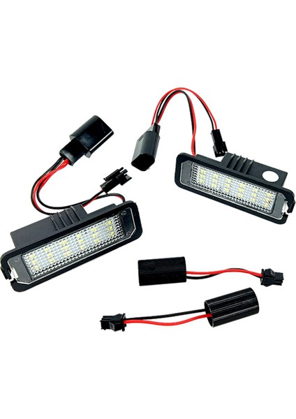 Volkswagen Skoda Polo Golf Porsche Bentley Altea Otomobil Parçaları Için 1 Çift Plaka Lambası LED Plaka Lambası (Yurt Dışından)