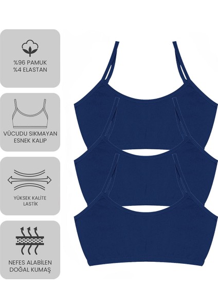 Premium 6’lı Kız Çocuk Alıştırma Sütyen - Hediye Kutulu, Pamuklu Kumaş, Ultra Yumuşak, Esnek ve Etiketsiz Yapı, Şık ve Konforlu Bustiyer modelleri