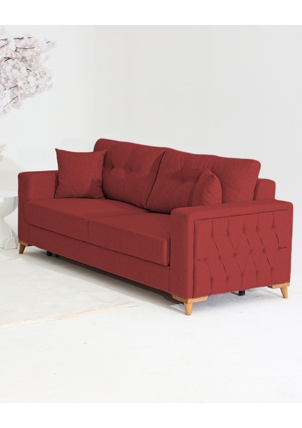 Nola Koltuk Takımı 3+3+3 & Bazalı Yataklı Koltuk & Kanepe - Bordo indirimleri