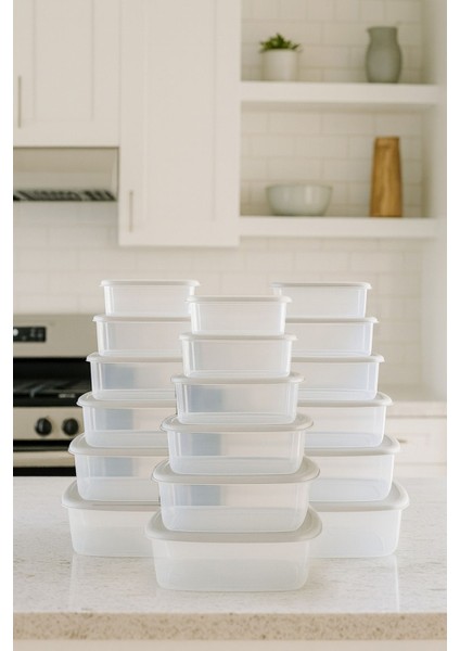 18'li Hava Geçirmez Saklama Kabı Gri