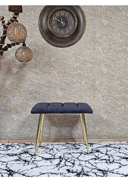 Gold Sivriltme Ayaklı 60 cm Puf Bench - Puf - Bench - Oturak - Mutfak Oturağı - Antre Oturağı Füme Renk 60 x 40 Boyut/ebat fiyatları
