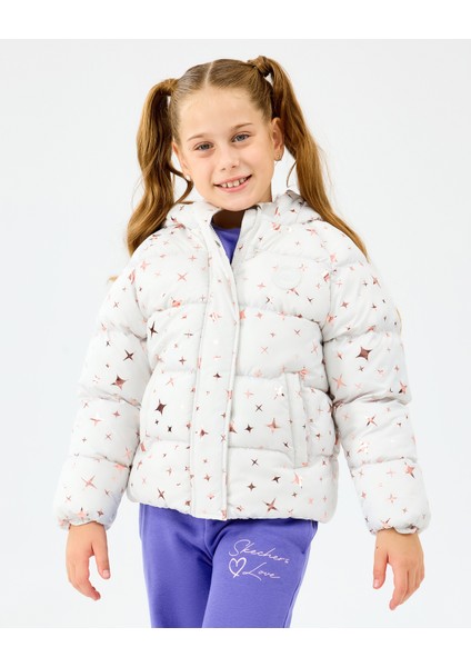 G Puffer Jacket Büyük Kız Çocuk Offwhite Mont SK2520052-1040