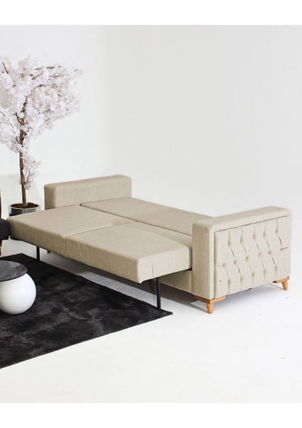 Nola Koltuk Takımı 3+3+3 & Bazalı Yataklı Koltuk & Kanepe - Açık Krem fırsatları
