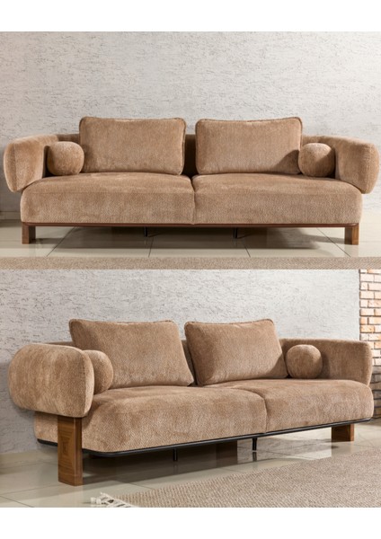 Bella Bohem Üç Adet Üçlü Kanepe & 3'lü Koltuk (3+3+3) - Kahve fiyatları