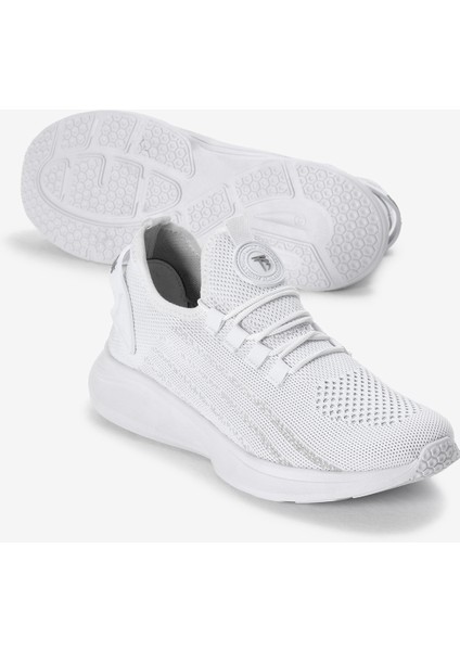 Unisex Beyaz Termo Taban Şerit Detaylı Bağcıklı Triko Spor Ayakkabı fırsatları