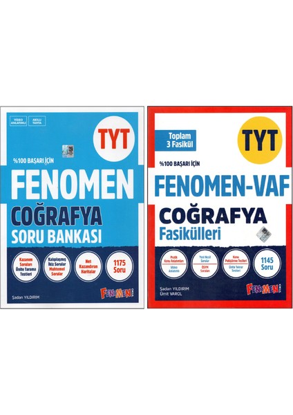 Fenomen Coğrafya Tyt Soru Bankası + Vaf (2 Kitap)