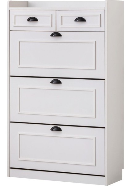 Ayakkabılık, Çırağan Ayakkabılık, Düşer Kapak Çekmeceli Ayakkabılık, Beyaz modelleri