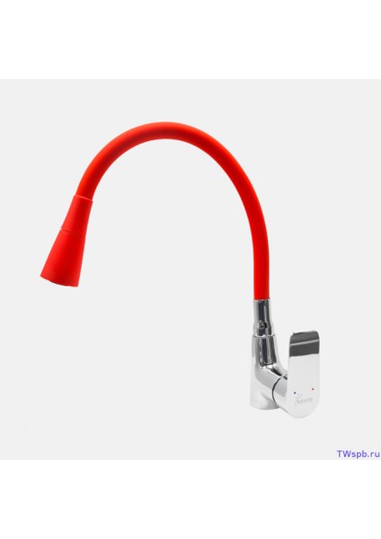 Oynar Başlıklı Çelik Spiral Üzeri Silikon Kaplama Musluk Başlığı Kobra Fonksiyonlu Musluk Kırmızı fiyatları