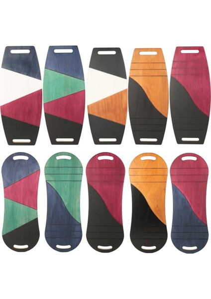 Renkli Denge Tahtası Balance Roller Board Çift Fonksiyonlu Sörf Eğitim Tahtası Kaykay Eğitim Tahtası 73 x 31 cm fiyatları