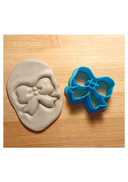 3.5 cm Fiyonk Kurdele Polimer Kil Kalıp Seramik Kalıp Küpe Kalıbı