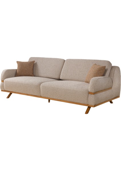 Focus Üç Adet Üçlü Kanepe & 3'lü Koltuk (3+3+3) - Krem fiyatları