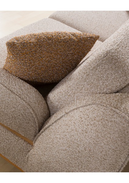 Focus Üç Adet Üçlü Kanepe & 3'lü Koltuk (3+3+3) - Krem indirimleri