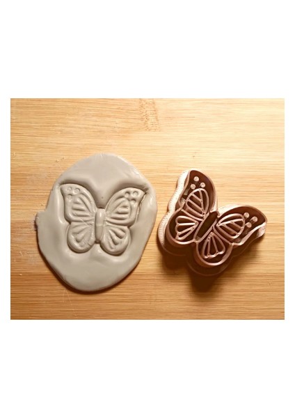 3 cm Kelebek Polimer Kil Kalıp Seramik Kalıp