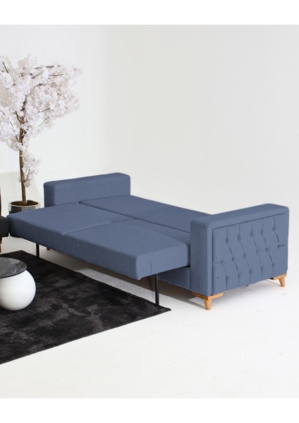 Nola Koltuk Takımı 3+3+3 & Bazalı Yataklı Koltuk & Kanepe - Mavi fırsatları