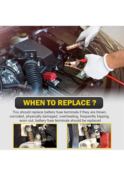 Ford F150 2011-2014 Için Akü Sigortası ve Pozitif ve Negatif Akü Terminal Kelepçeleri AL3Z-14526-AA (125A/250A) ile Değiştirin (Yurt Dışından) fiyatları