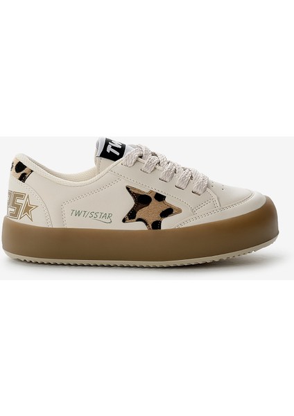 Çocuk Unisex Bej Leopar Termo Taban Yıldız Detaylı Bağcıklı ve Cırtlı Spor Ayakkabı fiyatları