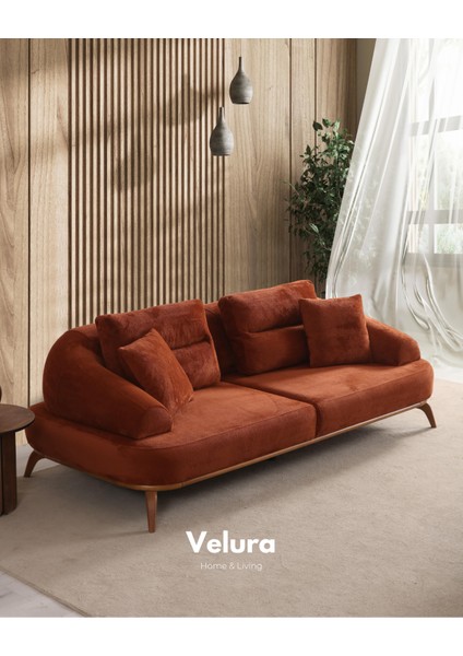 Vino Sırt Mekanizmalı 3 Adet Üçlü Kanepe & 3'lü Koltuk (3+3+3) - Bordo