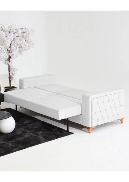 Nola Koltuk Takımı 3+3+3 & Bazalı Yataklı Koltuk & Kanepe - Beyaz fırsatları