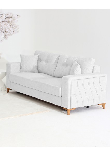 Nola Koltuk Takımı 3+3+3 & Bazalı Yataklı Koltuk & Kanepe - Beyaz indirimleri