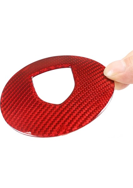 Porsche 911 Panamera Cayenne Boxster 718 2019-2023 Logo Daire Çıkartması Için Kırmızı Karbon Fiber Direksiyon Simidi Kılıfı Döşemesi (Yurt Dışından) fırsatları