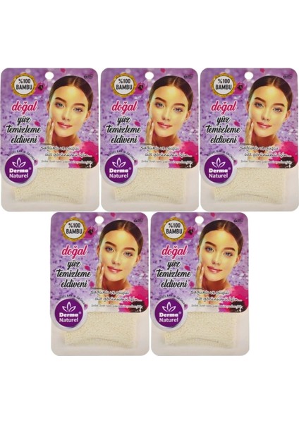 Bambu Yüz Temizleme Eldiveni Ms-32 (5 Li Set)