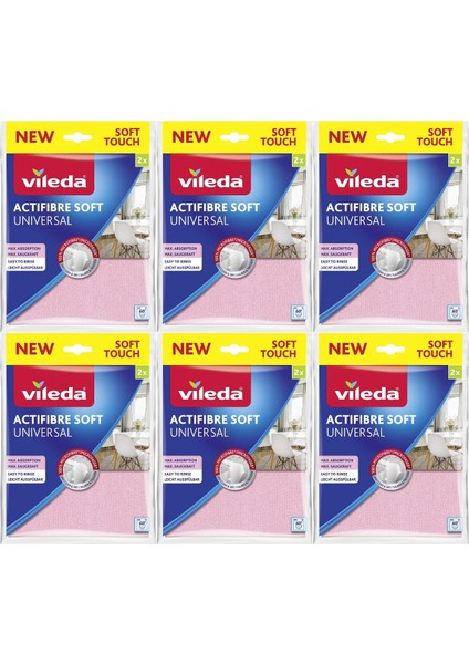 Actifibre Soft Universal New Soft Touch (Paket Içi 2 Li) (6 Lı Set)