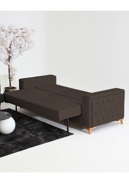 Nola Koltuk Takımı 3+3+3 & Bazalı Yataklı Koltuk & Kanepe - Koyu Kahve modelleri