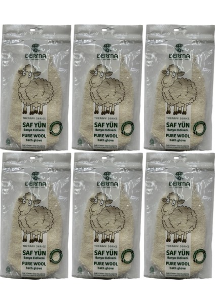 Therapy Saf Yün Banyo Eldiveni T-485 (6 Lı Set)