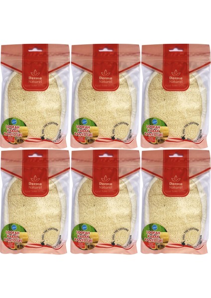 Loofah Kabak Banyo ve Yüz Lifi (15*24CM) Ms-10 (6 Lı Set)