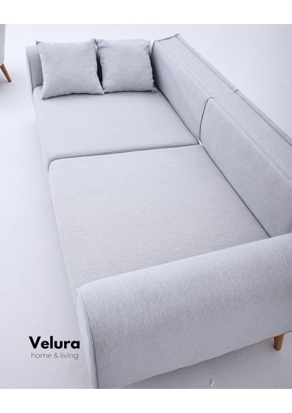 Valo Sırt Mekanizmalı 3 Adet Üçlü Kanepe & 3'lü Koltuk (3+3+3) - Siyah