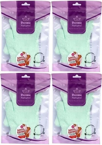 Parmaklı Banyo Eldiveni Ms-23 (4 Lü Set)
