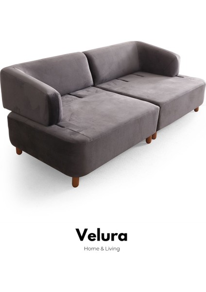 Chery Sırt Mekanizmalı Üç Adet Üçlü Kanepe & 3'lü Koltuk (3+3+3) - Antrasit fiyatları