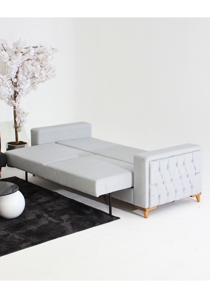 Nola Koltuk Takımı 3+3+3 & Bazalı Yataklı Koltuk & Kanepe - Gri fiyatları