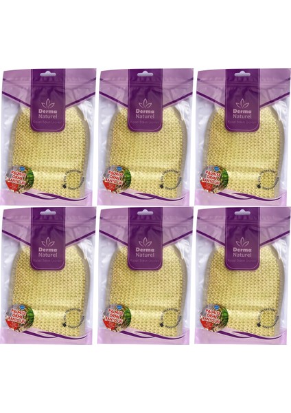 Palmiye Lifi Örme Banyo Eldiveni (15*24CM) Ms-04 (6 Lı Set)