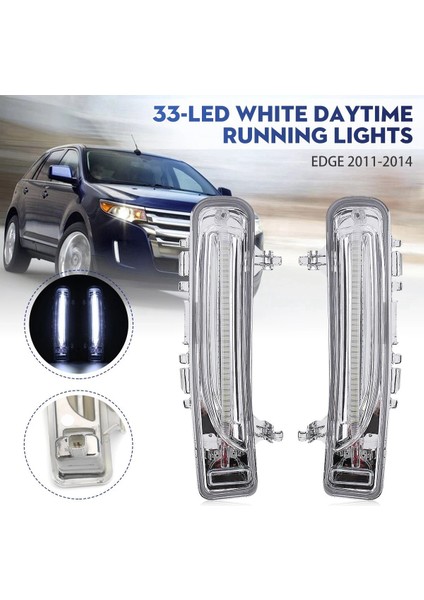 Ford Edge 2011-2014 Için 1 Çift Ön LED Sis Farı Gündüz Farı (Yurt Dışından) fiyatları